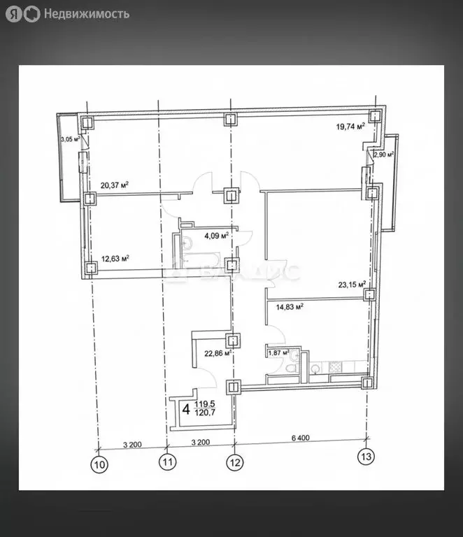 4-комнатная квартира: Нижний Новгород, Полтавская улица, 15 (120.8 м) - Фото 1