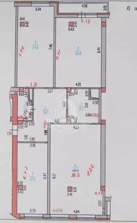 3-к кв. Алтайский край, Барнаул Партизанская ул., 105 (133.0 м) - Фото 1