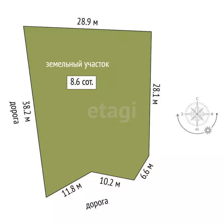 Участок в Нариманова, Медовая улица (8.55 м) - Фото 1