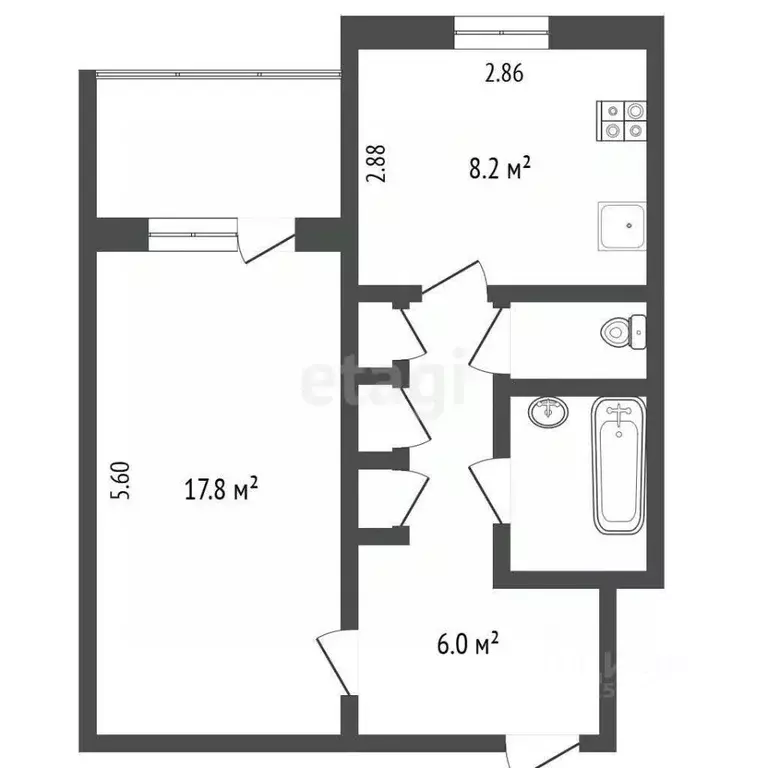 1-к кв. Ямало-Ненецкий АО, Новый Уренгой Советский мкр, 3/5 (35.4 м) - Фото 2