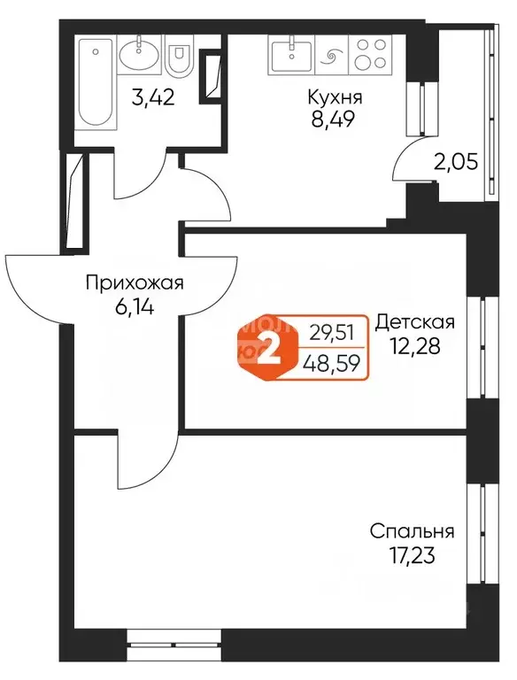2-к кв. Тверская область, Конаковский муниципальный округ, Редкино пгт ... - Фото 2