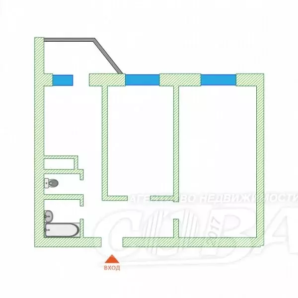 2-комнатная квартира: Тюмень, улица Михаила Сперанского, 19 (55 м) - Фото 2