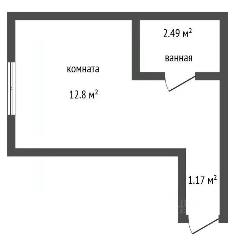 Студия Воронежская область, Воронеж ул. Ворошилова, 11 (16.6 м) - Фото 2