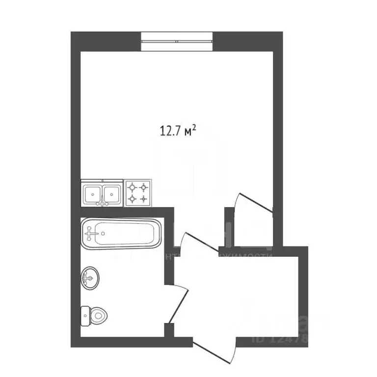 Студия Санкт-Петербург ул. Нахимова, 1 (19.1 м) - Фото 1
