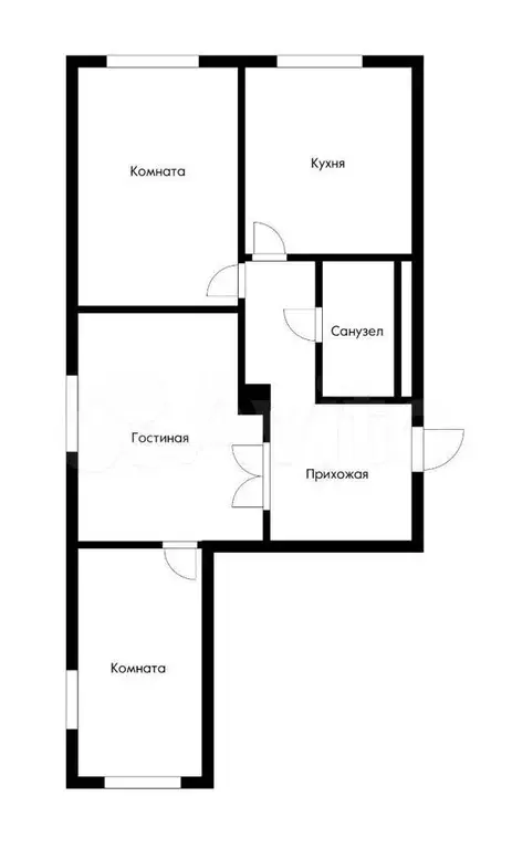 3-к. квартира, 62 м, 1/3 эт. - Фото 0