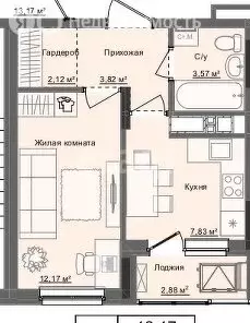 1-комнатная квартира: Ижевск, улица 40 лет Победы, 93 (32.39 м) - Фото 1