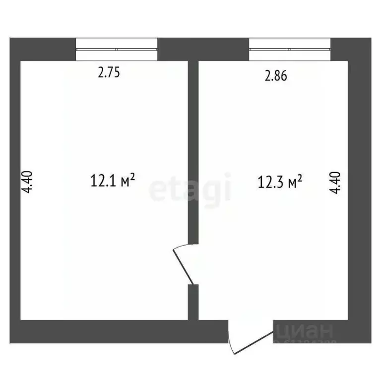 Комната Мордовия, Рузаевка Солнечная ул., 13Б (24.4 м) - Фото 1