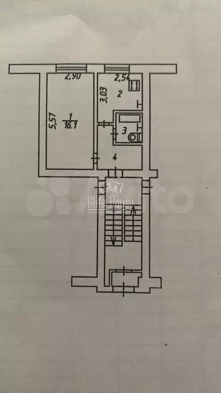 1-к. квартира, 29,6 м, 1/7 эт. - Фото 0
