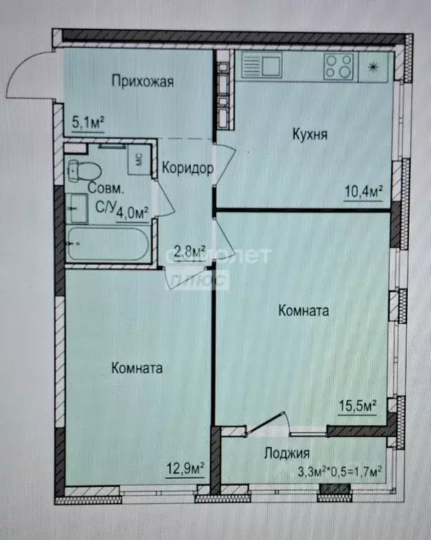 2-к кв. Удмуртия, Ижевск ул. 10 лет Октября, 75/1 (54.1 м) - Фото 0
