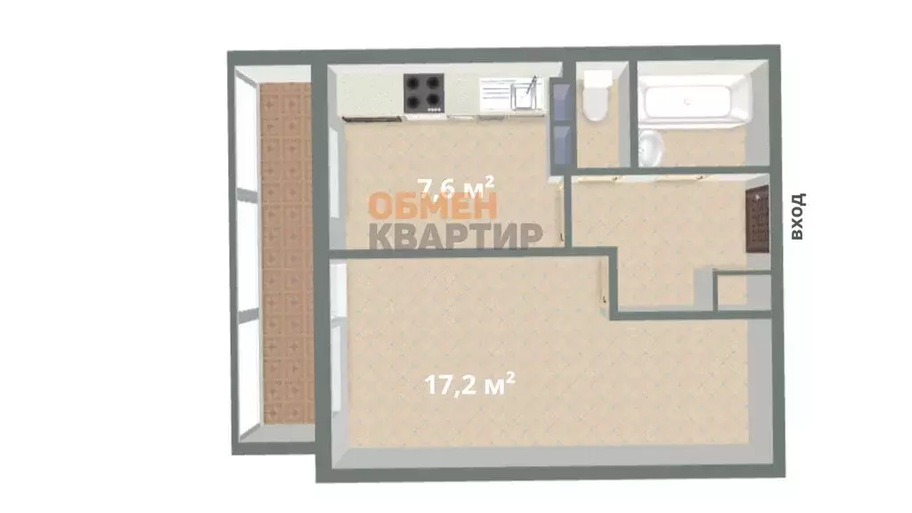 1-комнатная квартира: Екатеринбург, Таганская улица, 49 (33.3 м) - Фото 0