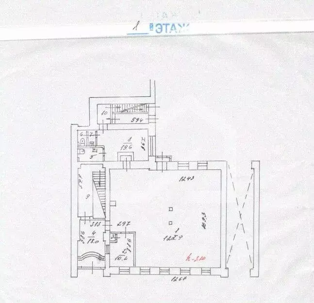 Помещение свободного назначения в Москва пер. 1-й Вышеславцев, 6 (1100 ... - Фото 2