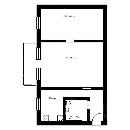 2-к кв. Татарстан, Казань ул. Халева, 3 (42.6 м) - Фото 1