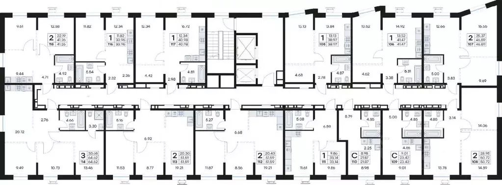 2-к кв. Приморский край, Владивосток Клуб 25 жилой комплекс, 3 (51.59 ... - Фото 2