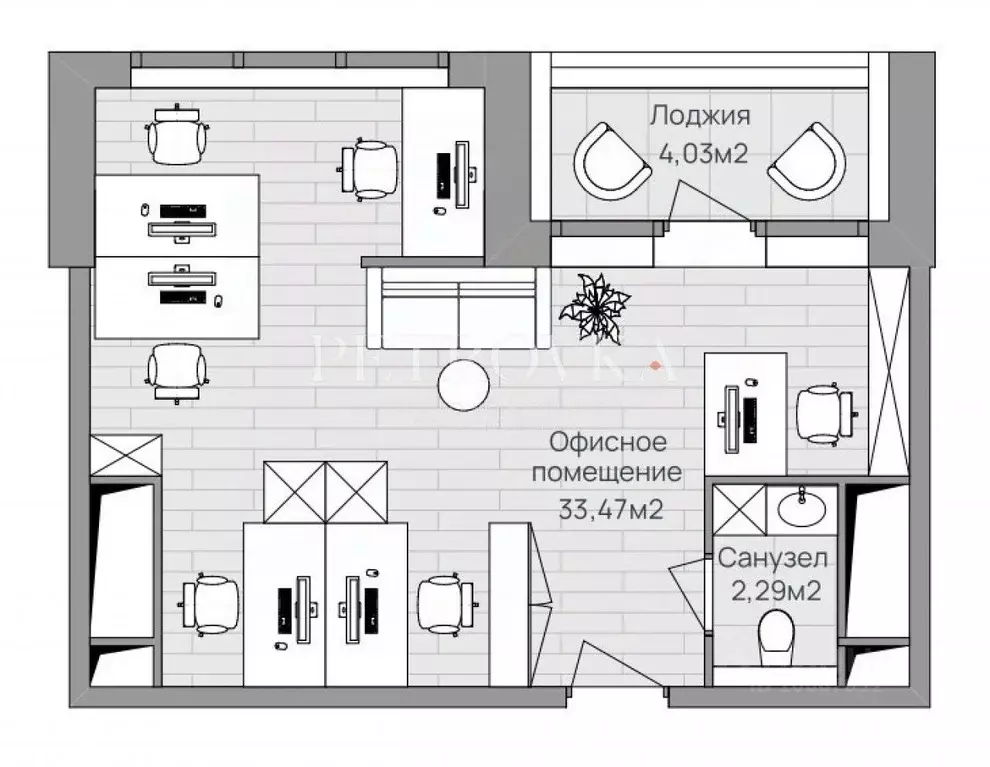 Офис в Московская область, Котельники Дюна жилой комплекс (67 м) - Фото 2