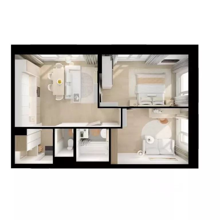 2-к кв. Московская область, Мытищи Ярославский квартал жилой комплекс, ... - Фото 2