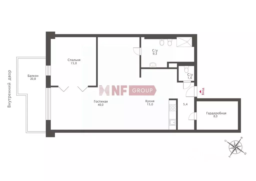 2-к кв. Санкт-Петербург Конногвардейский бул., 5 (94.1 м) - Фото 2