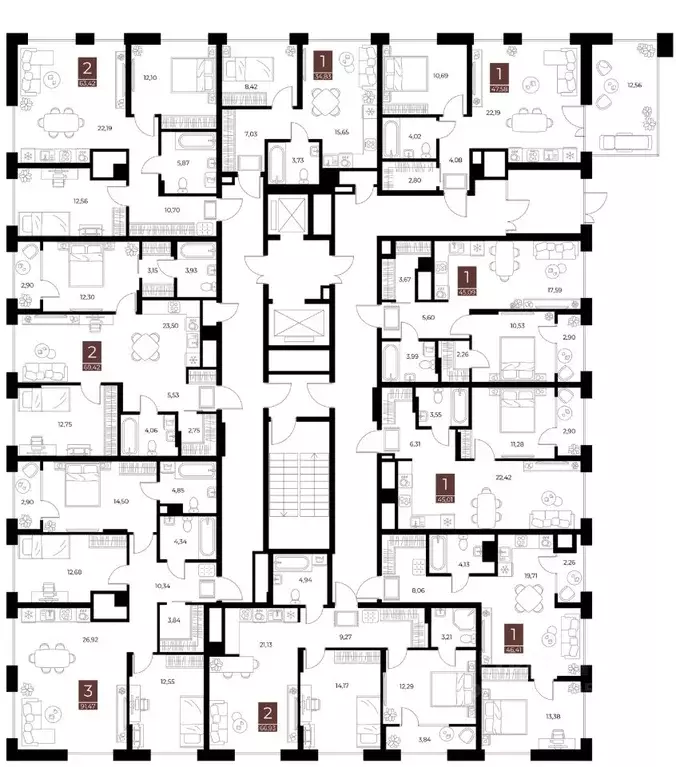 1-к кв. Рязанская область, Рязань ул. Бирюзова, 20с1 (45.09 м) - Фото 2