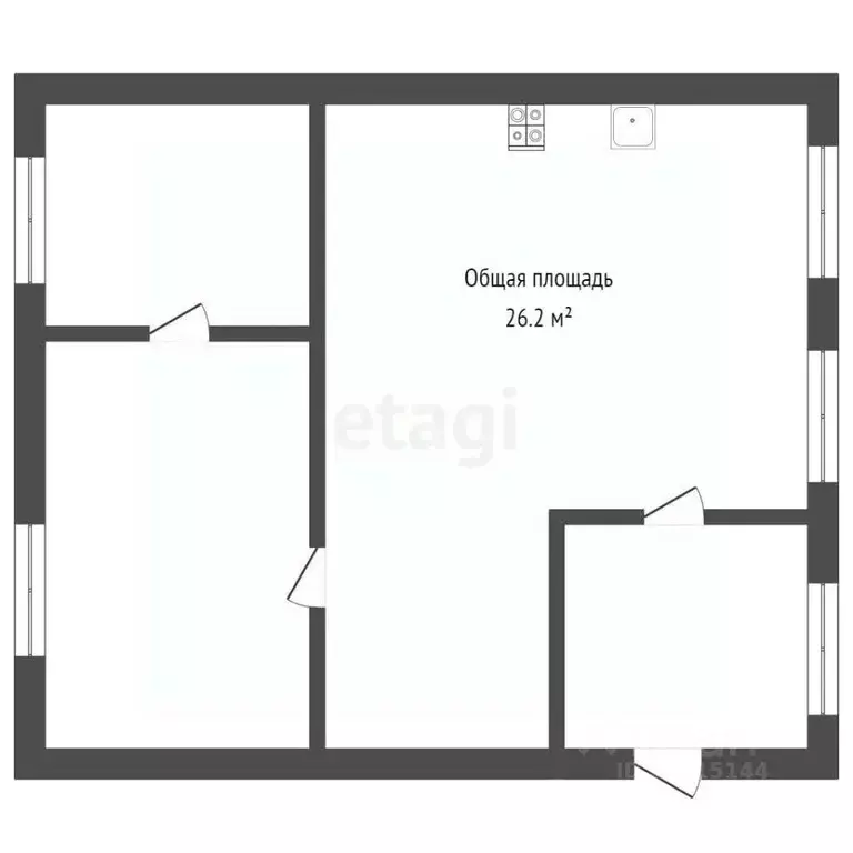 Дом в Кемеровская область, Ленинск-Кузнецкий Полярная ул., 56 (26 м) - Фото 1