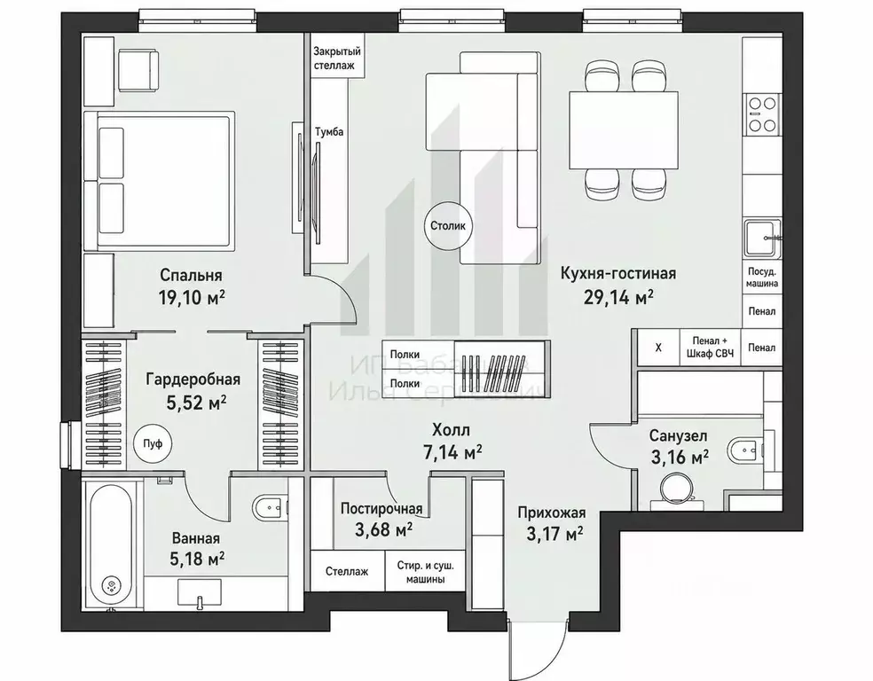 2-к кв. Москва бул. Скандинавский, 19 (69.9 м) - Фото 2
