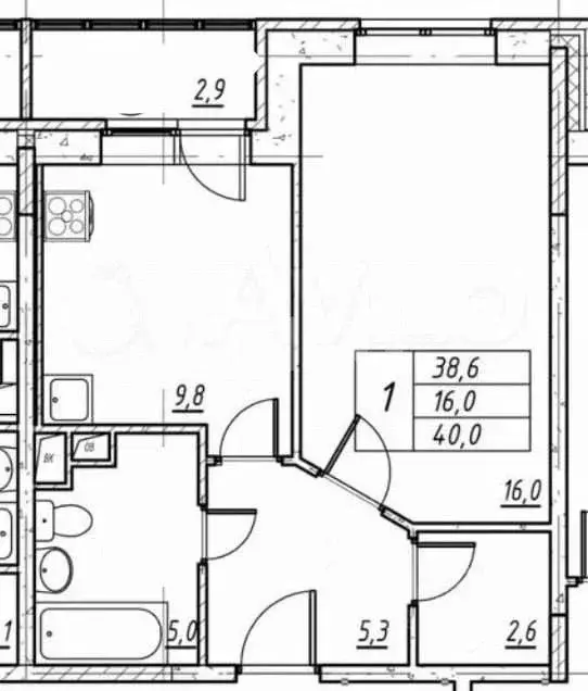 1-к кв. Московская область, Раменское ул. Березовая Роща, 9 (40.0 м) - Фото 2