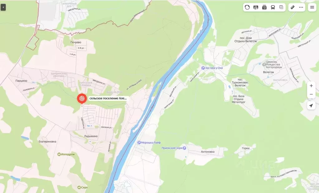 Участок в Калужская область, Тарусский муниципальный округ, Алекино ... - Фото 2