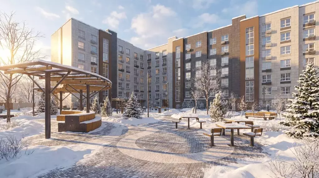 1-к кв. Татарстан, с. Высокая Гора ул. Вторая Ударная, 5 (34.65 м) - Фото 2