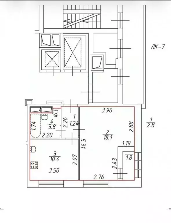 1-к кв. Санкт-Петербург Пискаревский просп., 1 (35.0 м) - Фото 2