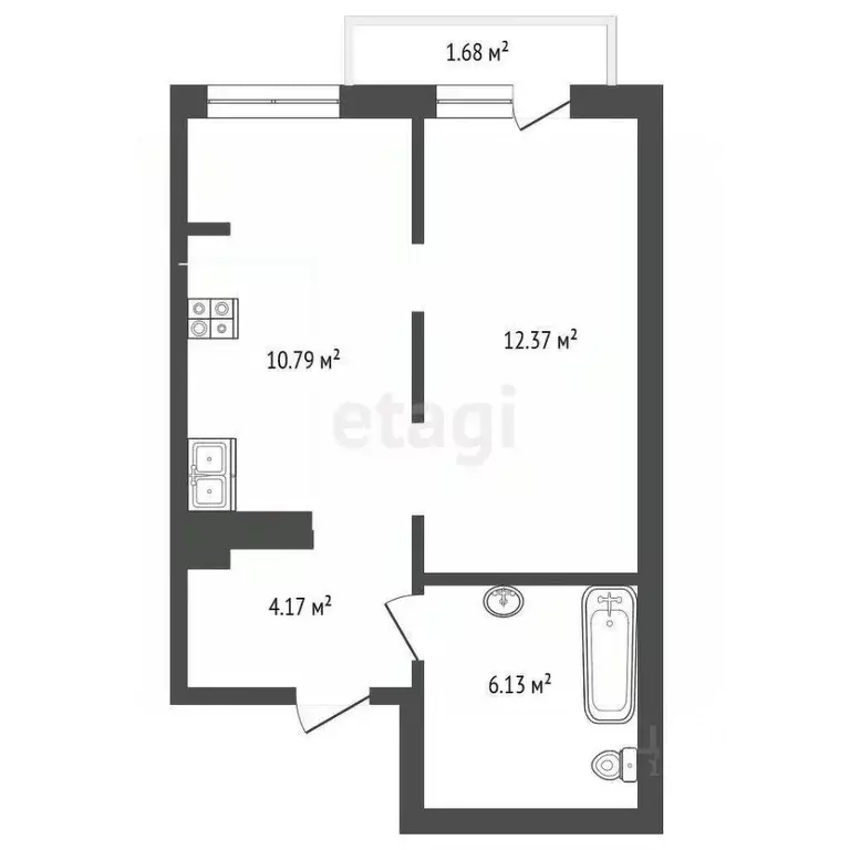 1-к кв. Тюменская область, Тюмень Тарманы мкр, ул. Малышева, 31к1 ... - Фото 2
