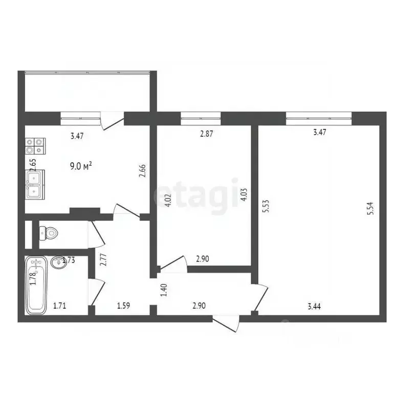 2-к кв. Мордовия, Саранск ул. Фурманова, 67 (56.0 м) - Фото 2