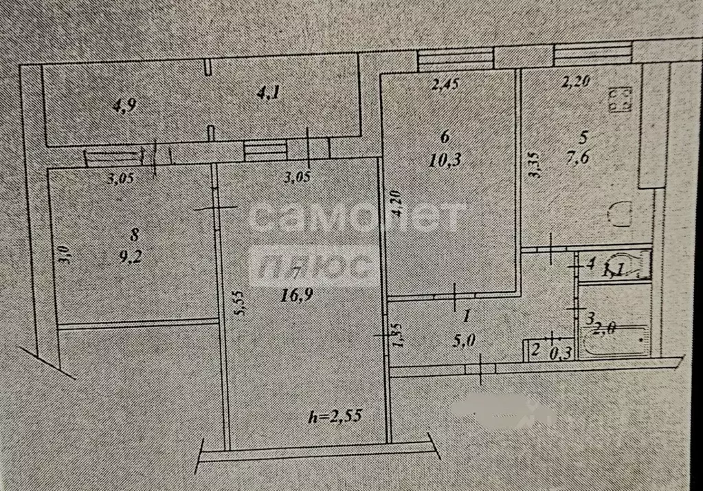 3-к кв. Хабаровский край, Комсомольск-на-Амуре ул. Гамарника, 19к2 ... - Фото 2