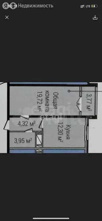 1-комнатная квартира: Махачкала, улица Времена Года, 5 (38 м) - Фото 0