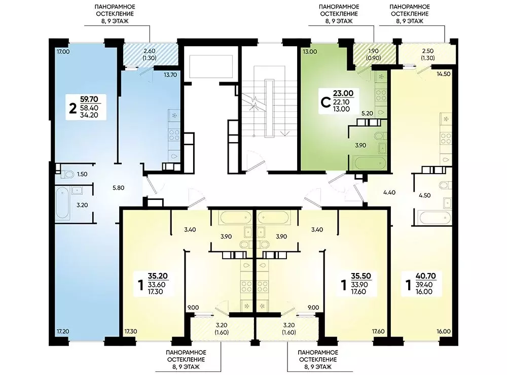 Студия Краснодарский край, Краснодар ул. Доблести, 8 (23.0 м) - Фото 1
