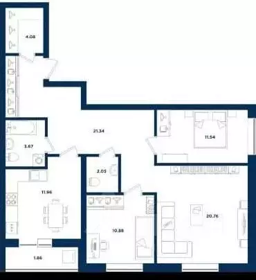 3-к кв. Башкортостан, Уфа бул. Давлеткильдеева, 5 (87.4 м) - Фото 1