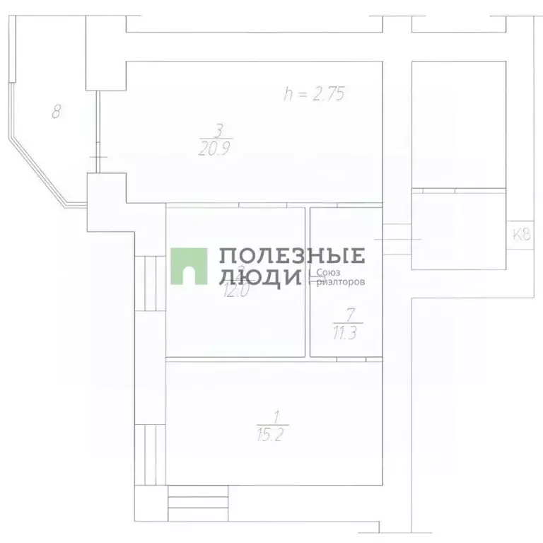 2-к кв. Красноярский край, Красноярск ул. Толстого, 21 (66.4 м) - Фото 2