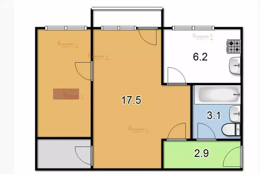 2-комнатная квартира: Екатеринбург, Шишимская улица, 18 (41.3 м) - Фото 0