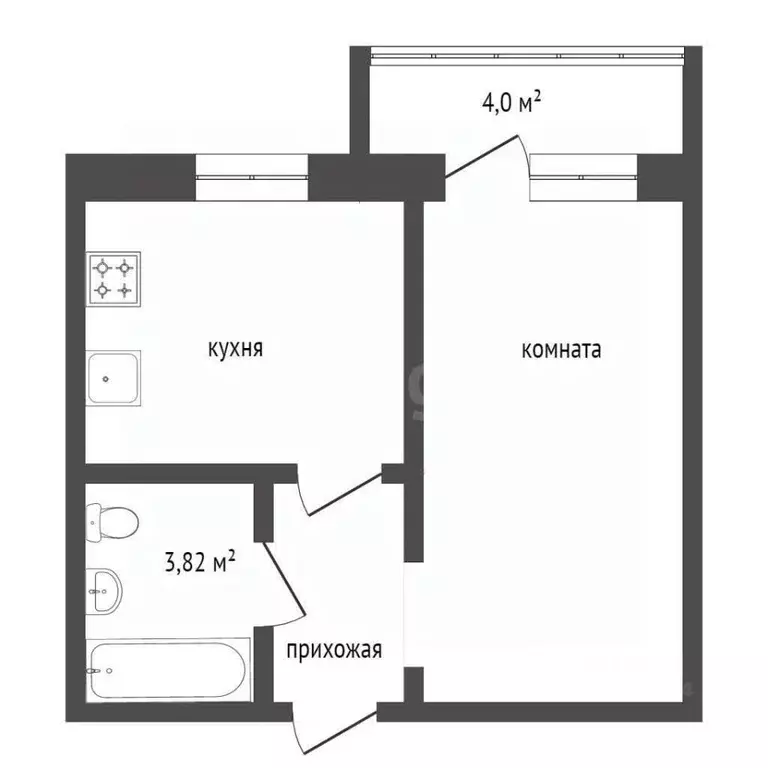 1-к кв. Курганская область, Курган Заозерный жилрайон, 3-й мкр, 26 ... - Фото 1
