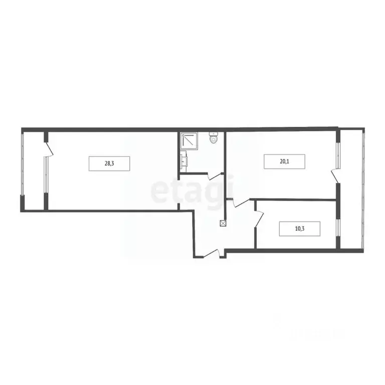 2-к кв. Краснодарский край, Новороссийск Пионерская ул., 21Ак1 (77.7 ... - Фото 2