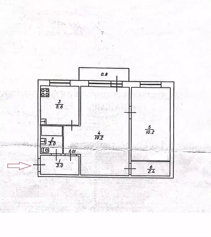 2-к. квартира, 45,3 м, 3/4 эт. - Фото 0