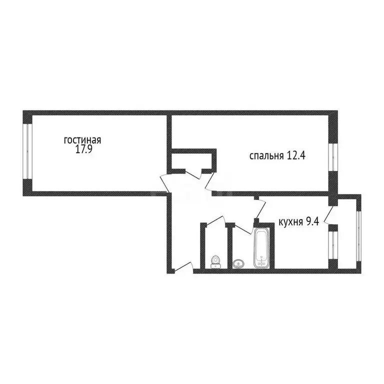 2-комнатная квартира: посёлок Дубовое, Зелёная улица, 2Г (58 м) - Фото 1