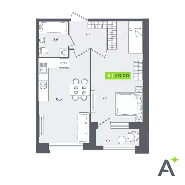 1-к кв. Санкт-Петербург Планерная ул., 87к1 (40.0 м) - Фото 2