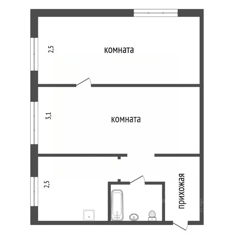 2-к кв. Красноярский край, Красноярск ул. Академгородок, 1 (44.6 м) - Фото 2