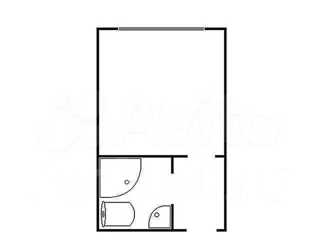 1-к. квартира, 13,4 м, 4/5 эт. - Фото 1