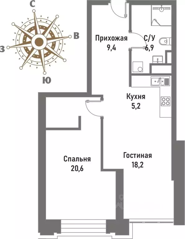 2-к кв. Москва ул. Матросская Тишина, 12 (60.3 м) - Фото 0