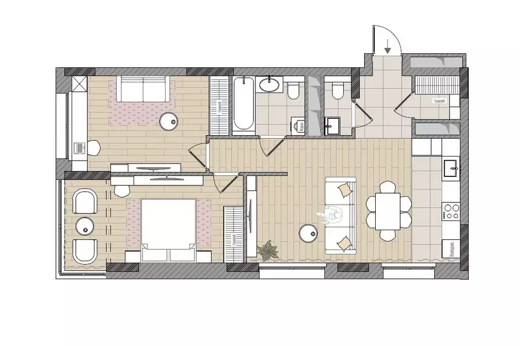 3-комнатная квартира: Киров, ЖК Видный (73.8 м) - Фото 1