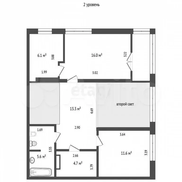 3-к. квартира, 142,5 м, 1/6 эт. - Фото 1