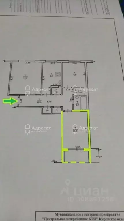 Комната Волгоградская область, Волгоград ул. Военный городок, 7 (11.8 ... - Фото 1