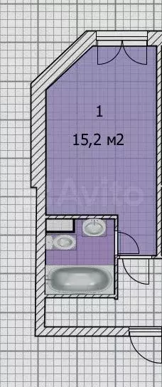 Квартира-студия, 15,5 м, 1/17 эт. - Фото 0