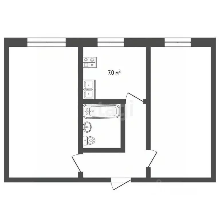 2-к кв. Саратовская область, Балашов просп. Космонавтов, 6 (46.1 м) - Фото 1