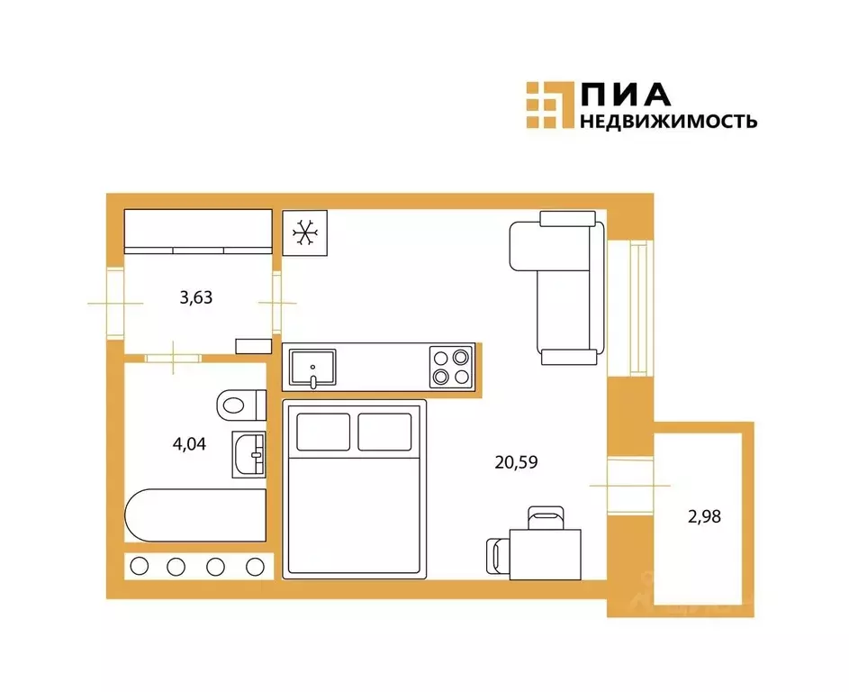 Студия Ленинградская область, Всеволожский район, пос. Бугры бул. ... - Фото 2