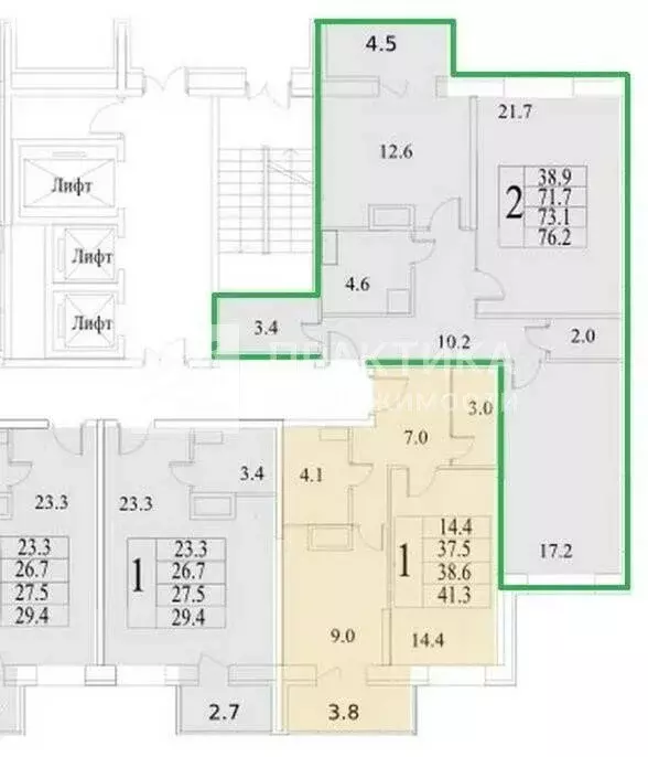 2-комнатная квартира: Люберцы, Инициативная улица, 13 (71 м) - Фото 0